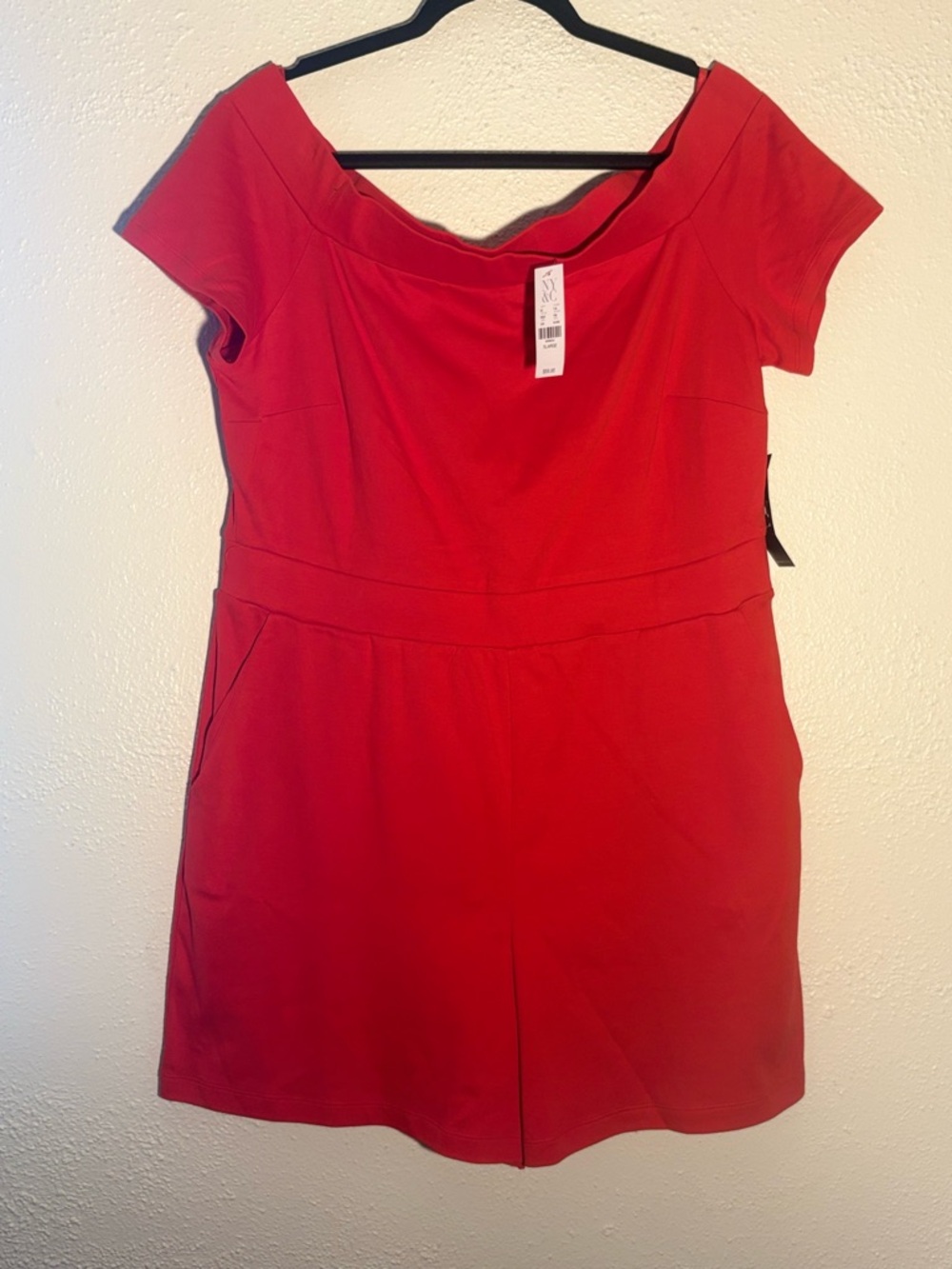New York & Company Red  Romper Shorts NWT Size XL
